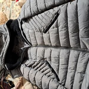 Gray Quilted Puffer Jacket